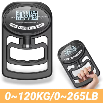 265LBS/120KG LCD Screen Grip Strength Meter for Men and Women Tester Digital Hand Dynamometer Training Rechargeable Dual Purpose