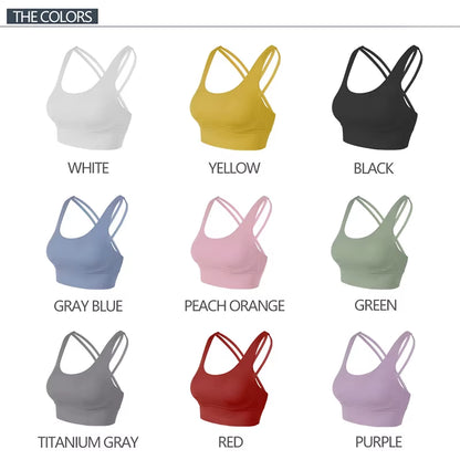 Nylon Top Women Bra Sexy Top Woman Breathable Underwear Women Fitness Yoga Sports Bra for Women Gym 30 Colors