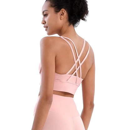 Nylon Top Women Bra Sexy Top Woman Breathable Underwear Women Fitness Yoga Sports Bra for Women Gym 30 Colors