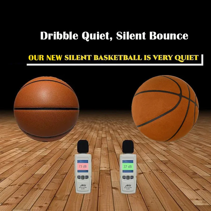 Grooved Silent Basketball 29.5''/27.9''Foam Basketball Indoor Training Silent Ball Dribbling Quietly Bounce Basketball No Noise