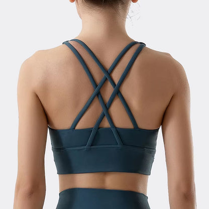 Nylon Top Women Bra Sexy Top Woman Breathable Underwear Women Fitness Yoga Sports Bra for Women Gym 30 Colors